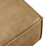 Atlas Vegan Leather Modular Ottoman in Toast