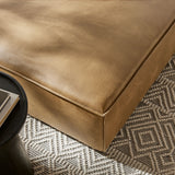 Atlas Vegan Leather Modular Ottoman in Toast