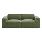Atlas 2-Piece Performance Fabric Upholstered Modular Loveseat in Foliage