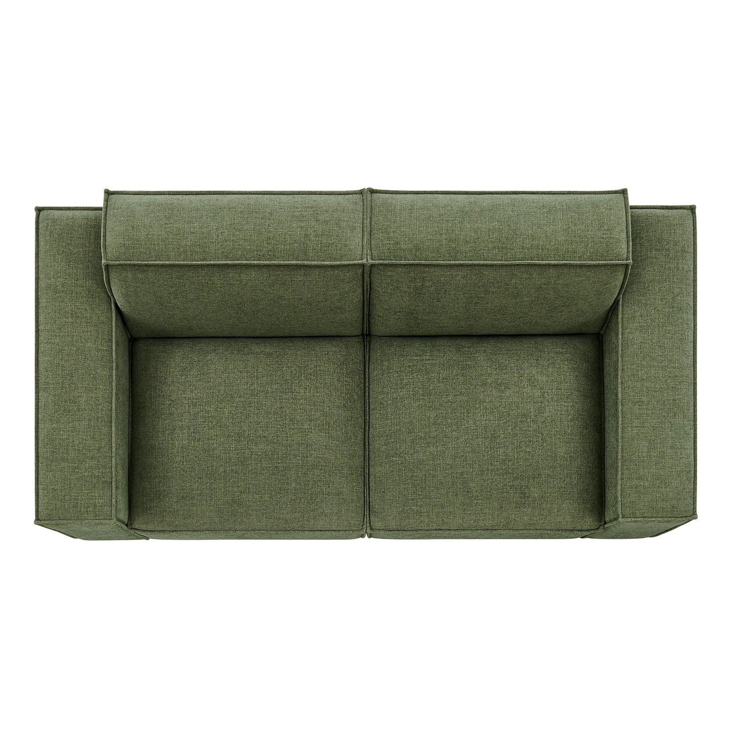 Atlas 2-Piece Performance Fabric Upholstered Modular Loveseat in Foliage