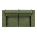 Atlas 2-Piece Performance Fabric Upholstered Modular Loveseat in Foliage