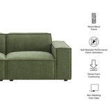 Atlas 2-Piece Performance Fabric Upholstered Modular Loveseat in Foliage