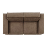 Atlas 2-Piece Performance Fabric Upholstered Modular Loveseat in Mocha