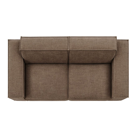 Restore 2-Piece Performance Fabric Upholstered Modular Loveseat in Mocha