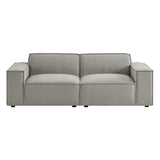 Atlas 2-Piece Performance Fabric Upholstered Modular Loveseat in Pewter