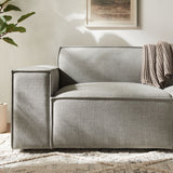 Atlas 2-Piece Performance Fabric Upholstered Modular Loveseat in Pewter