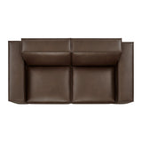 Atlas 2-Piece Vegan Leather Modular Loveseat in Espresso