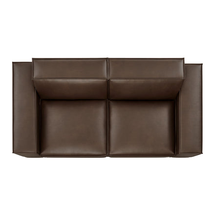 Restore 2-Piece Vegan Leather Modular Loveseat in Espresso