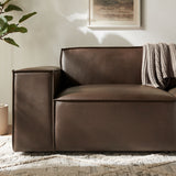 Atlas 2-Piece Vegan Leather Modular Loveseat in Espresso