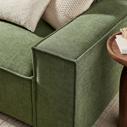 Restore 3-Piece Performance Fabric Upholstered Modular Sofa Set in Foliage