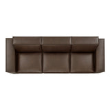 Atlas 3-Piece Vegan Leather Modular Sofa Set in Espresso