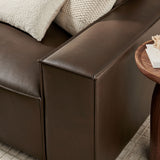 Atlas 3-Piece Vegan Leather Modular Sofa Set in Espresso