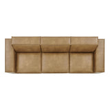 Atlas 3-Piece Vegan Leather Modular Sofa Set in Toast