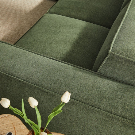 Restore 5-Piece Performance Fabric Upholstered Modular L-Shaped Sofa in Foliage