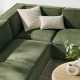 Atlas 6-Piece Performance Fabric Upholstered U-Shaped Sectional Sofa in Foliage