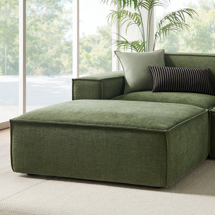 Restore 6-Piece Performance Fabric Upholstered Modular Sectional Sofa in Foliage