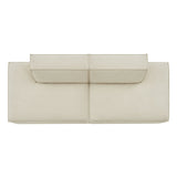 Atlas 2-Piece Performance Fabric Upholstered Modular Loveseat in Ecru
