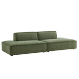 Atlas 2-Piece Performance Fabric Upholstered Modular Loveseat in Foliage