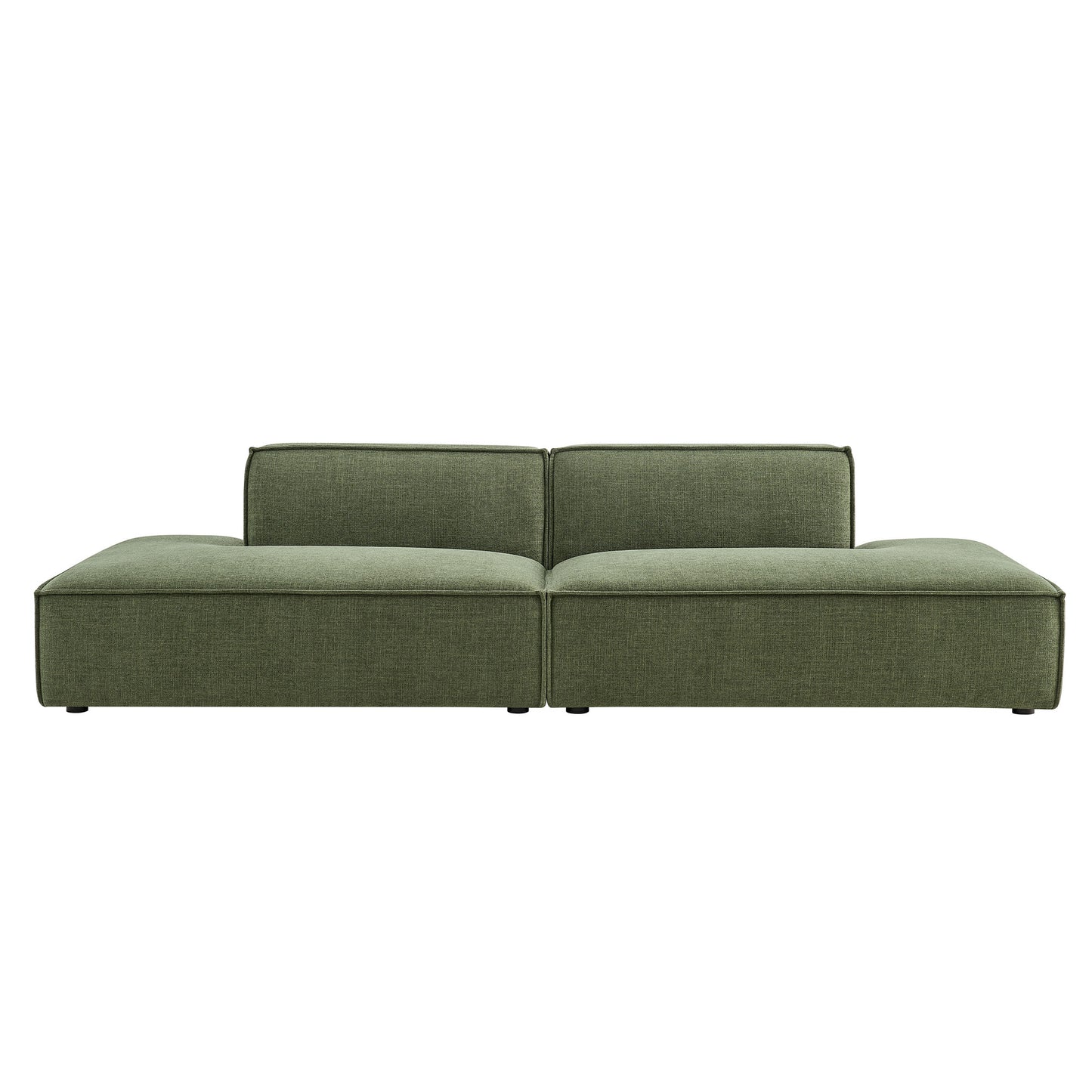 Atlas 2-Piece Performance Fabric Upholstered Modular Loveseat in Foliage