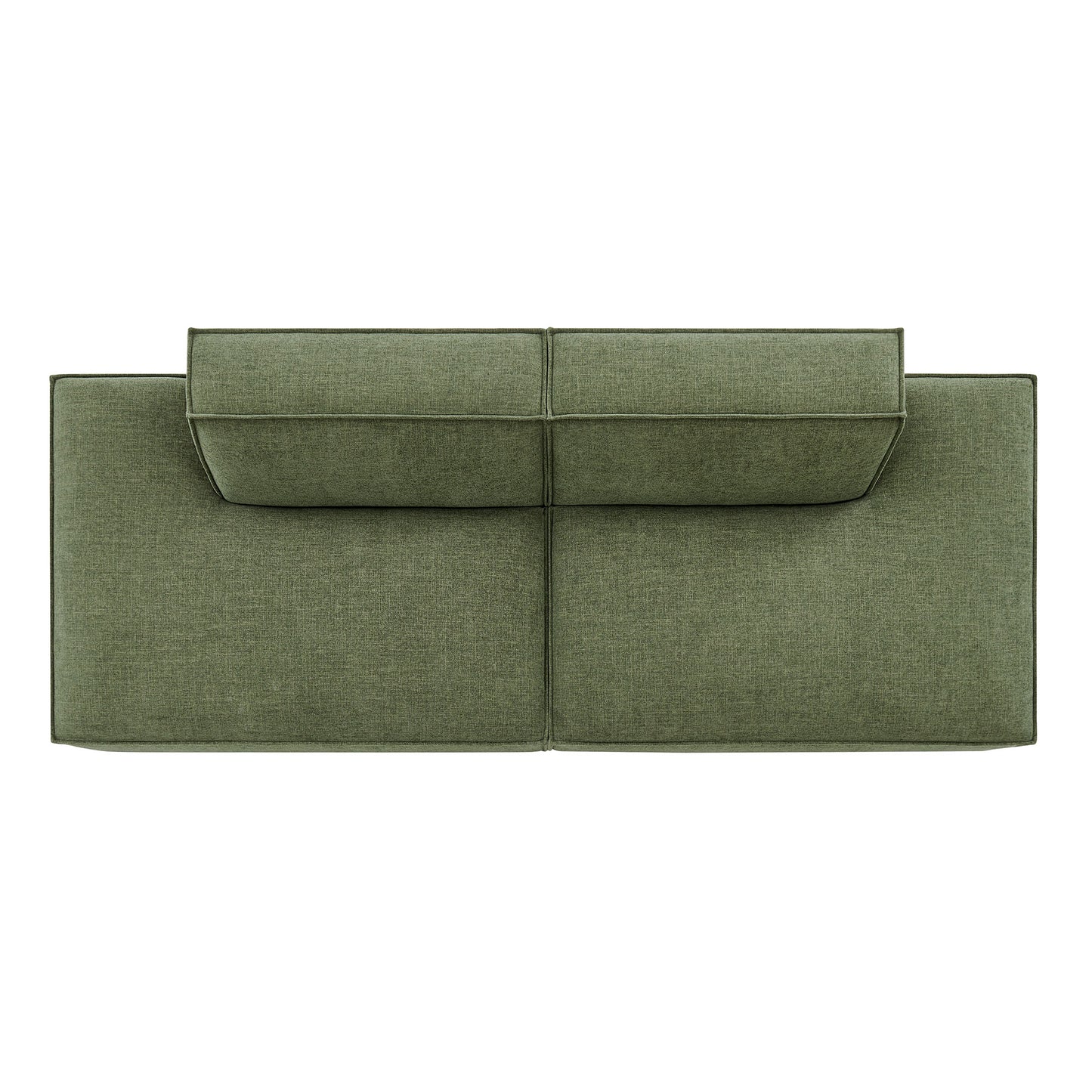 Atlas 2-Piece Performance Fabric Upholstered Modular Loveseat in Foliage