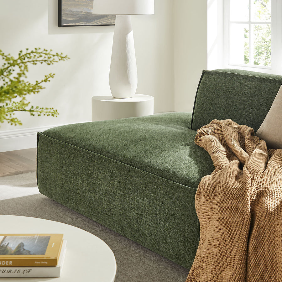 Atlas 2-Piece Performance Fabric Upholstered Modular Loveseat in Foliage
