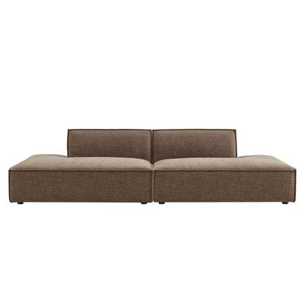 Restore 2-Piece Performance Fabric Upholstered Modular Loveseat in Mocha