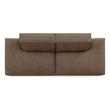 Atlas 2-Piece Performance Fabric Upholstered Modular Loveseat in Mocha