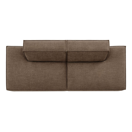 Restore 2-Piece Performance Fabric Upholstered Modular Loveseat in Mocha