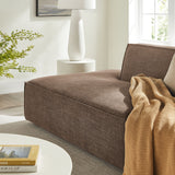 Atlas 2-Piece Performance Fabric Upholstered Modular Loveseat in Mocha