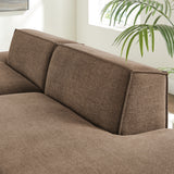 Atlas 2-Piece Performance Fabric Upholstered Modular Loveseat in Mocha