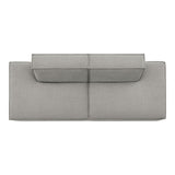 Atlas 2-Piece Performance Fabric Upholstered Modular Loveseat in Pewter