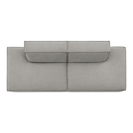 Restore 2-Piece Performance Fabric Upholstered Modular Loveseat in Pewter