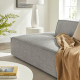 Atlas 2-Piece Performance Fabric Upholstered Modular Loveseat in Pewter