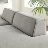 Atlas 2-Piece Performance Fabric Upholstered Modular Loveseat in Pewter