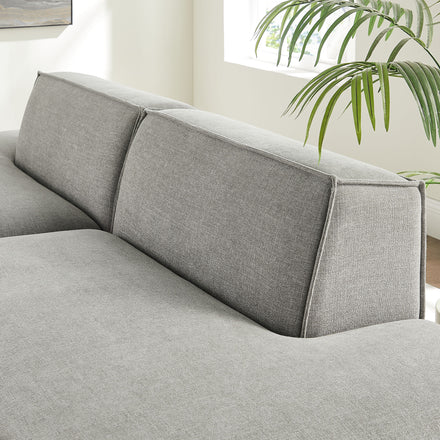 Restore 2-Piece Performance Fabric Upholstered Modular Loveseat in Pewter