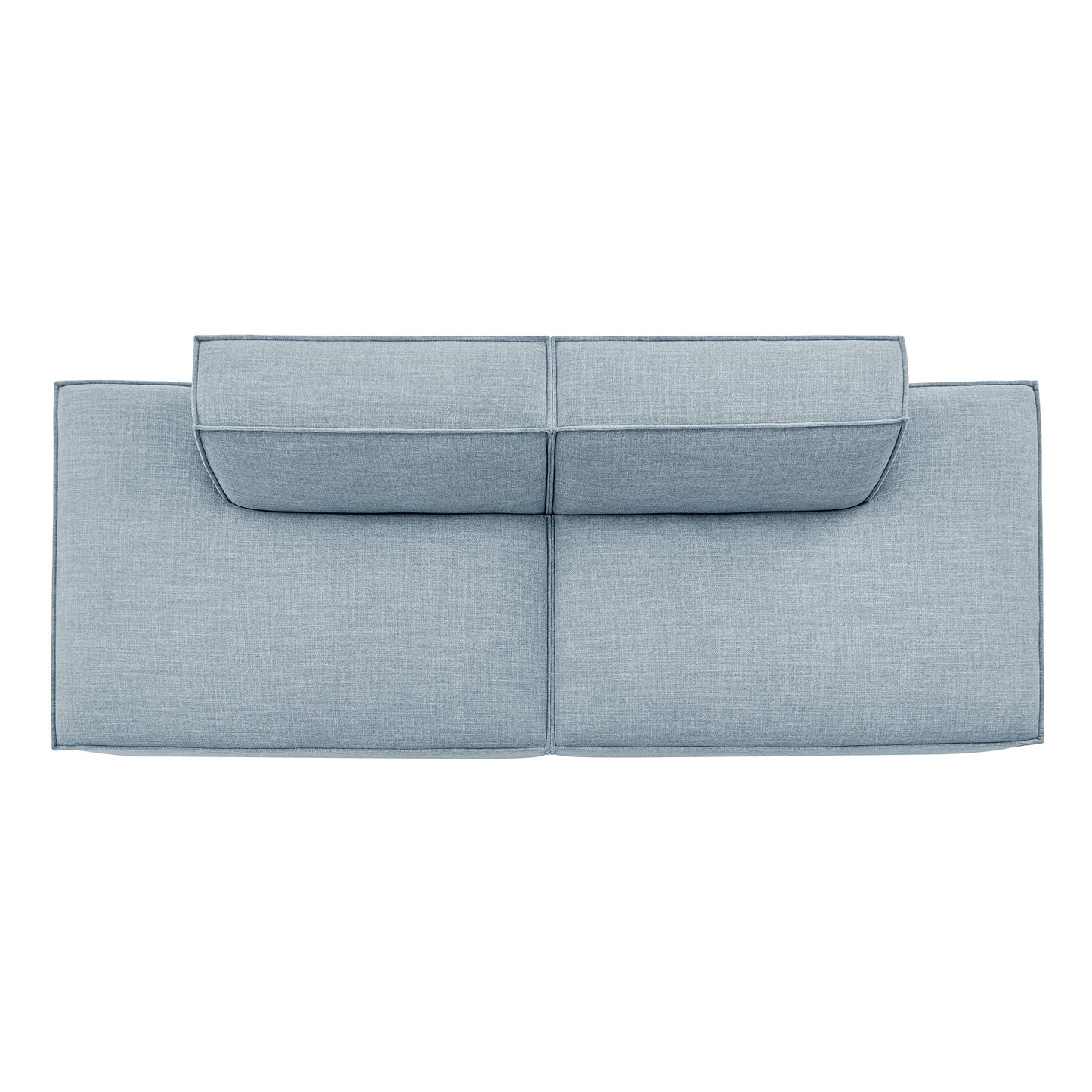 Atlas 2-Piece Performance Fabric Upholstered Modular Loveseat in Sky