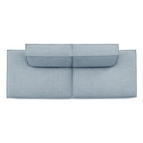Atlas 2-Piece Performance Fabric Upholstered Modular Loveseat in Sky