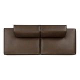Atlas 2-Piece Vegan Leather Modular Loveseat in Espresso