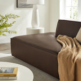 Atlas 2-Piece Vegan Leather Modular Loveseat in Espresso