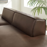 Atlas 2-Piece Vegan Leather Modular Loveseat in Espresso