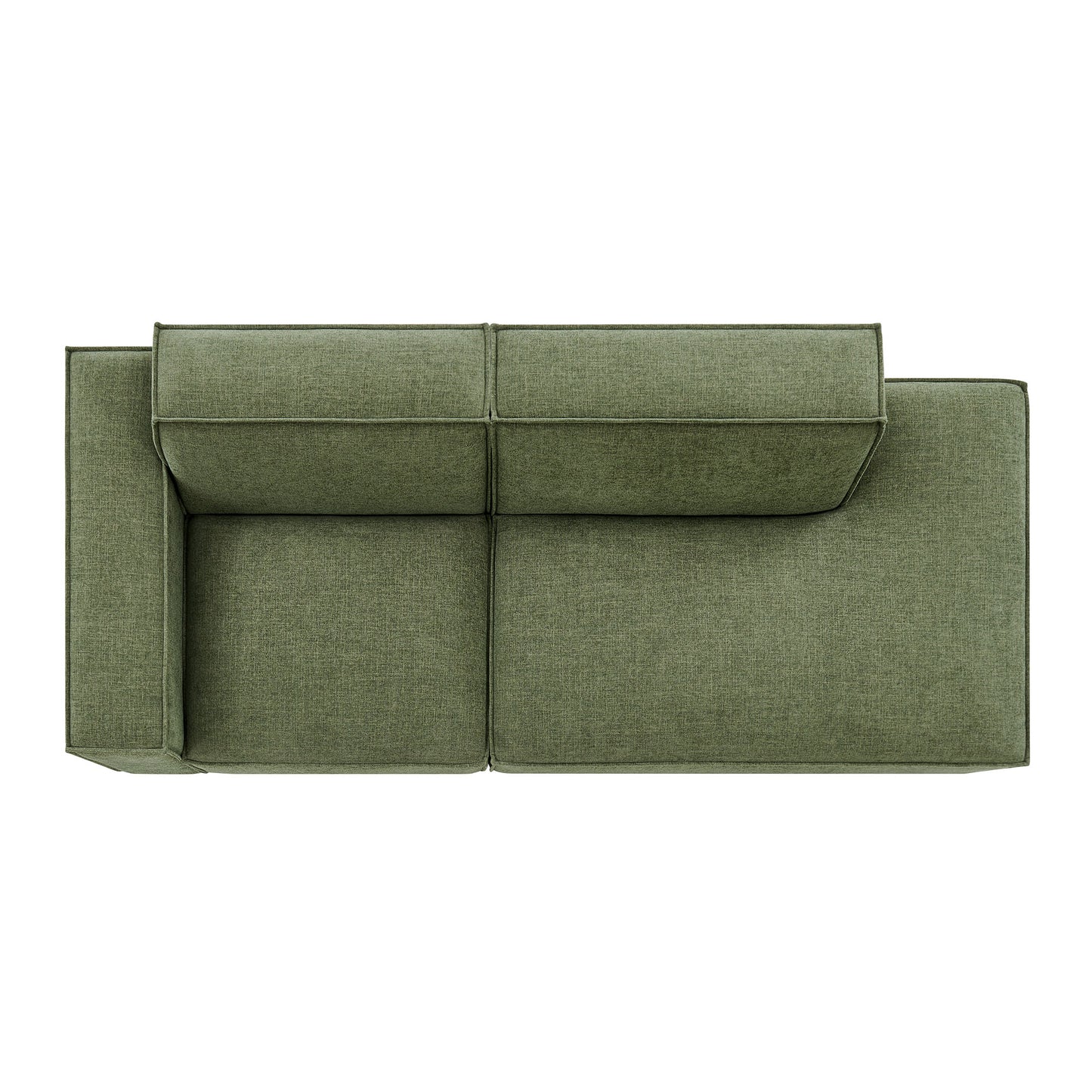 Atlas 2-Piece Performance Fabric Upholstered Modular Loveseat in Foliage