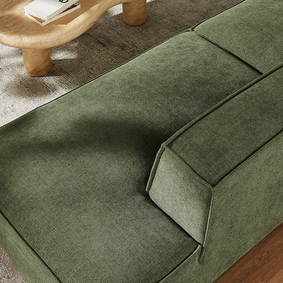 Atlas 2-Piece Performance Fabric Upholstered Modular Loveseat in Foliage