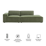 Atlas 2-Piece Performance Fabric Upholstered Modular Loveseat in Foliage