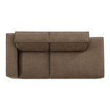 Atlas 2-Piece Performance Fabric Upholstered Modular Loveseat in Mocha