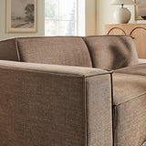 Atlas 2-Piece Performance Fabric Upholstered Modular Loveseat in Mocha