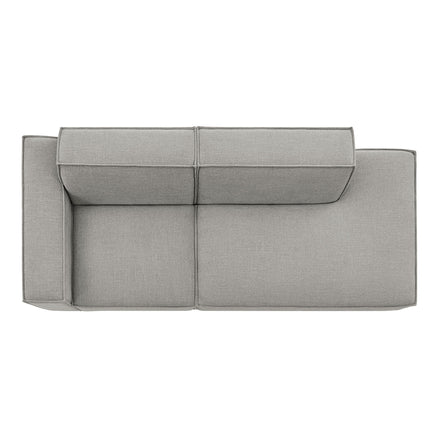 Restore 2-Piece Performance Fabric Upholstered Modular Loveseat in Pewter