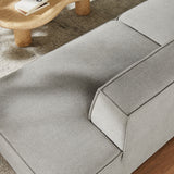 Atlas 2-Piece Performance Fabric Upholstered Modular Loveseat in Pewter