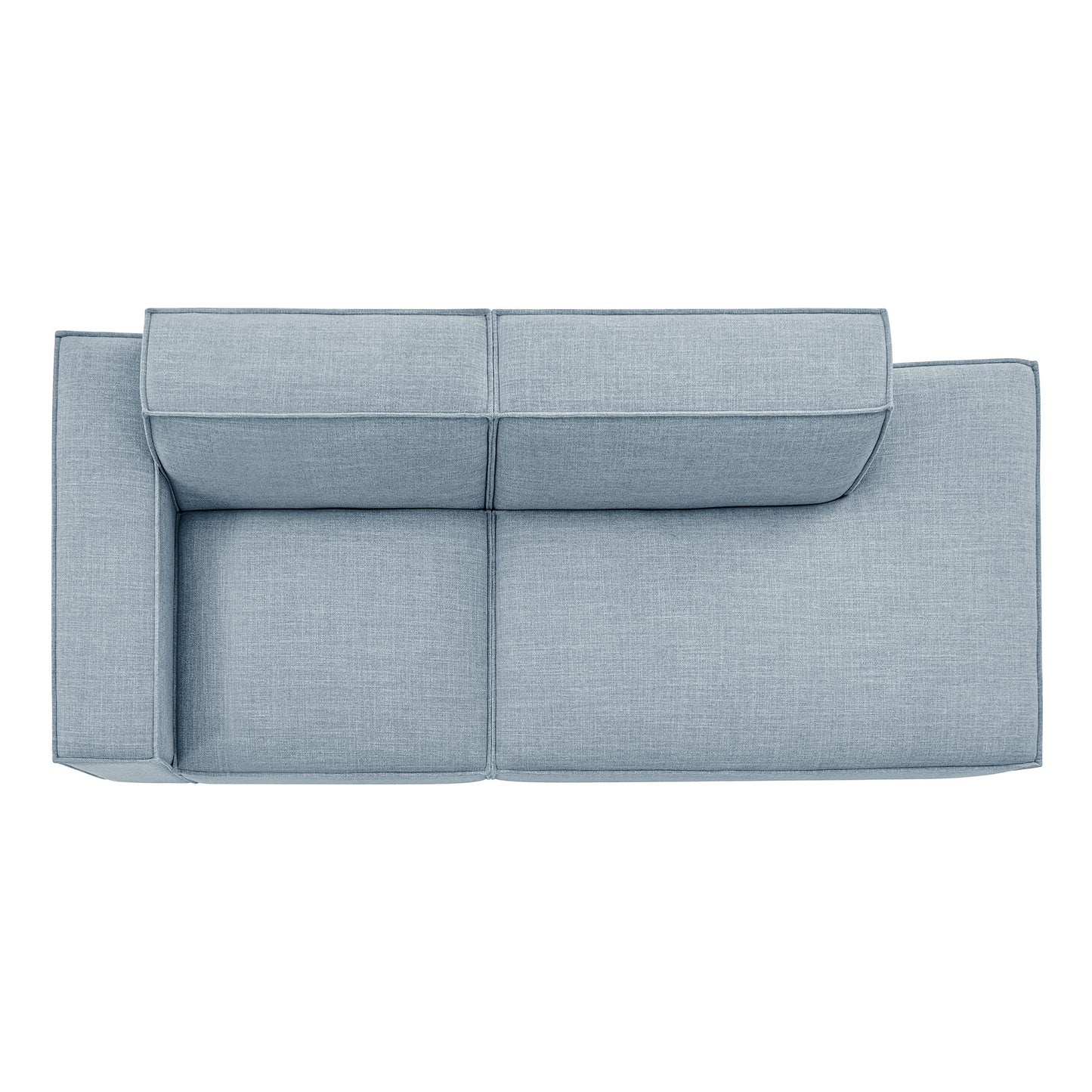 Atlas 2-Piece Performance Fabric Upholstered Modular Loveseat in Sky