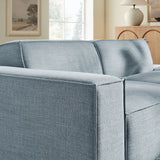Atlas 2-Piece Performance Fabric Upholstered Modular Loveseat in Sky