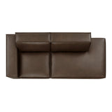 Atlas 2-Piece Vegan Leather Modular Loveseat in Espresso